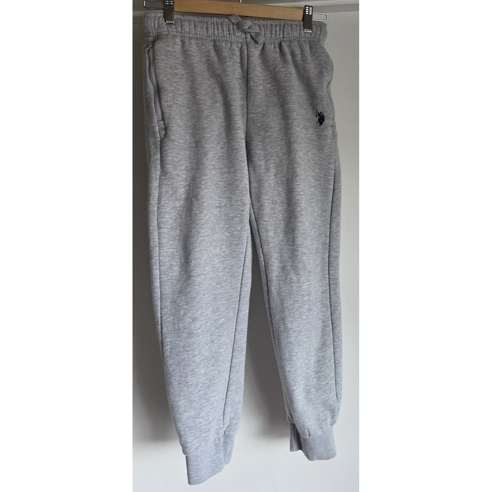 U.S. Polo Assn. Kids Sweatpants Size L 10-12 Grey Casual Jogger Trousers